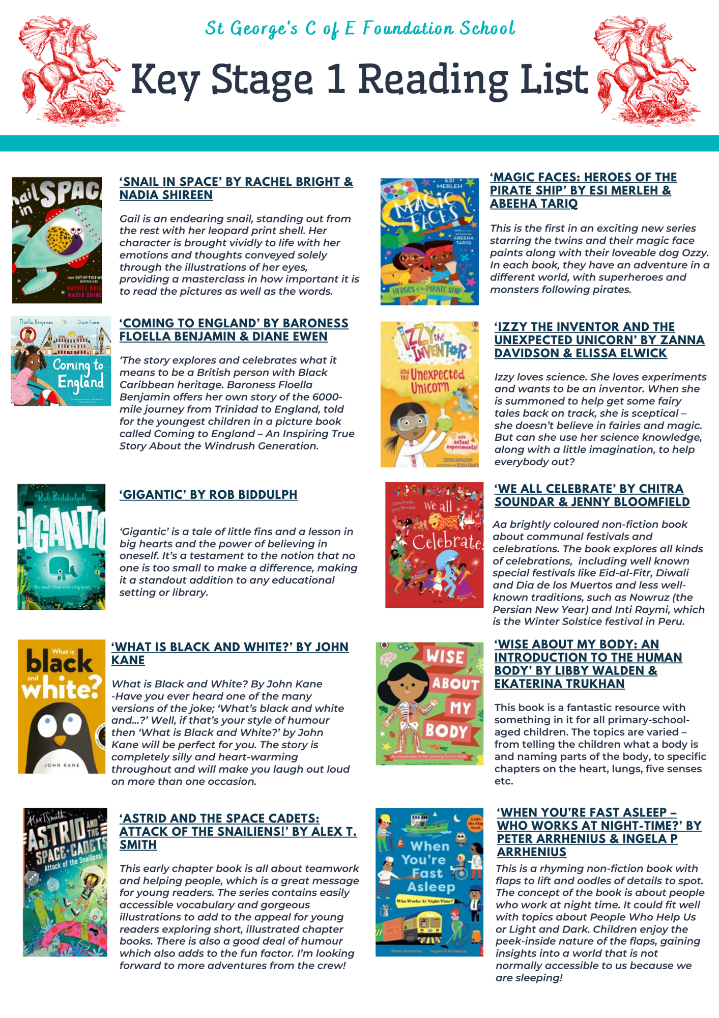 KS1 Reading List